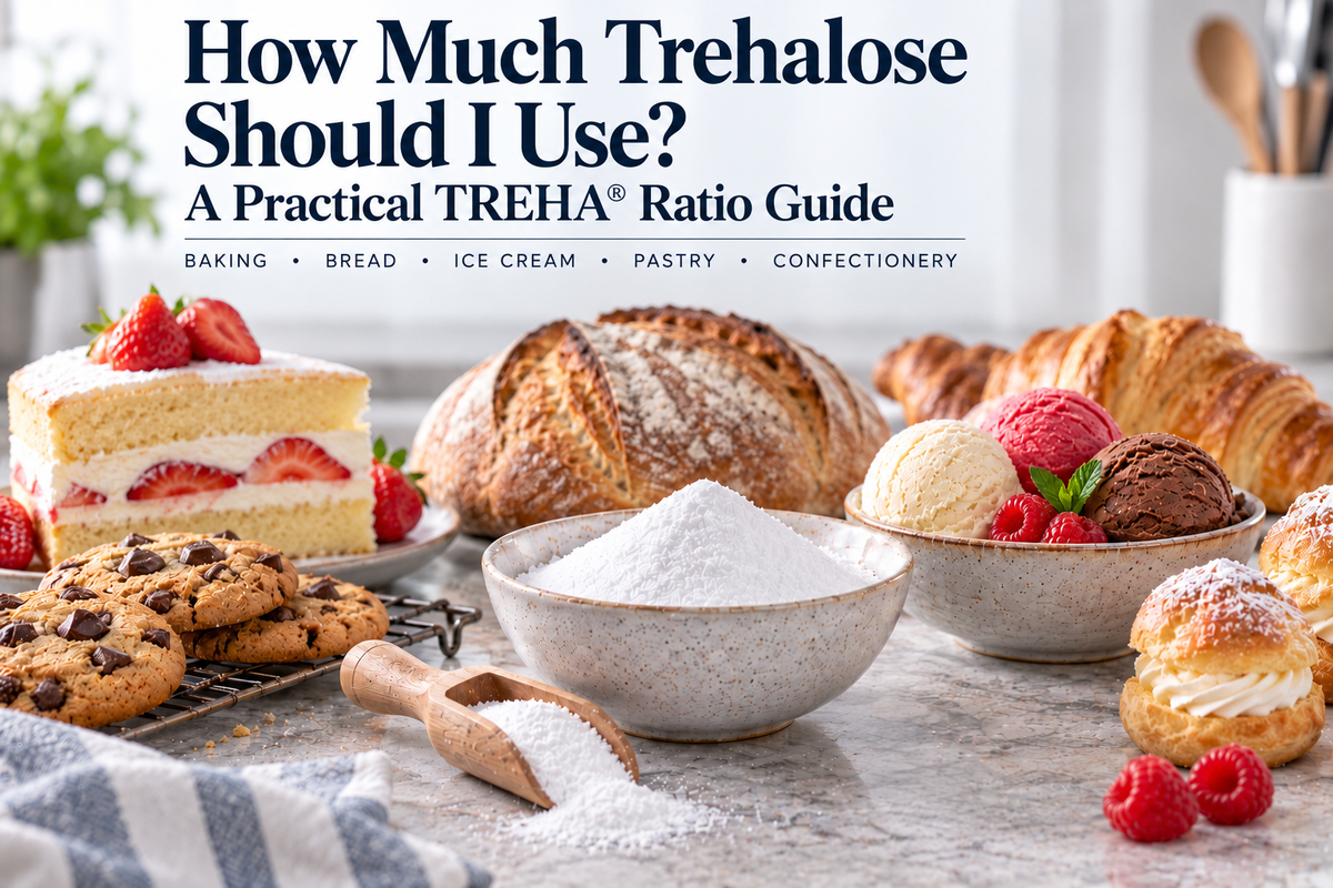 How much trehalose to use in baking, bread, ice cream, pastry and confectionery