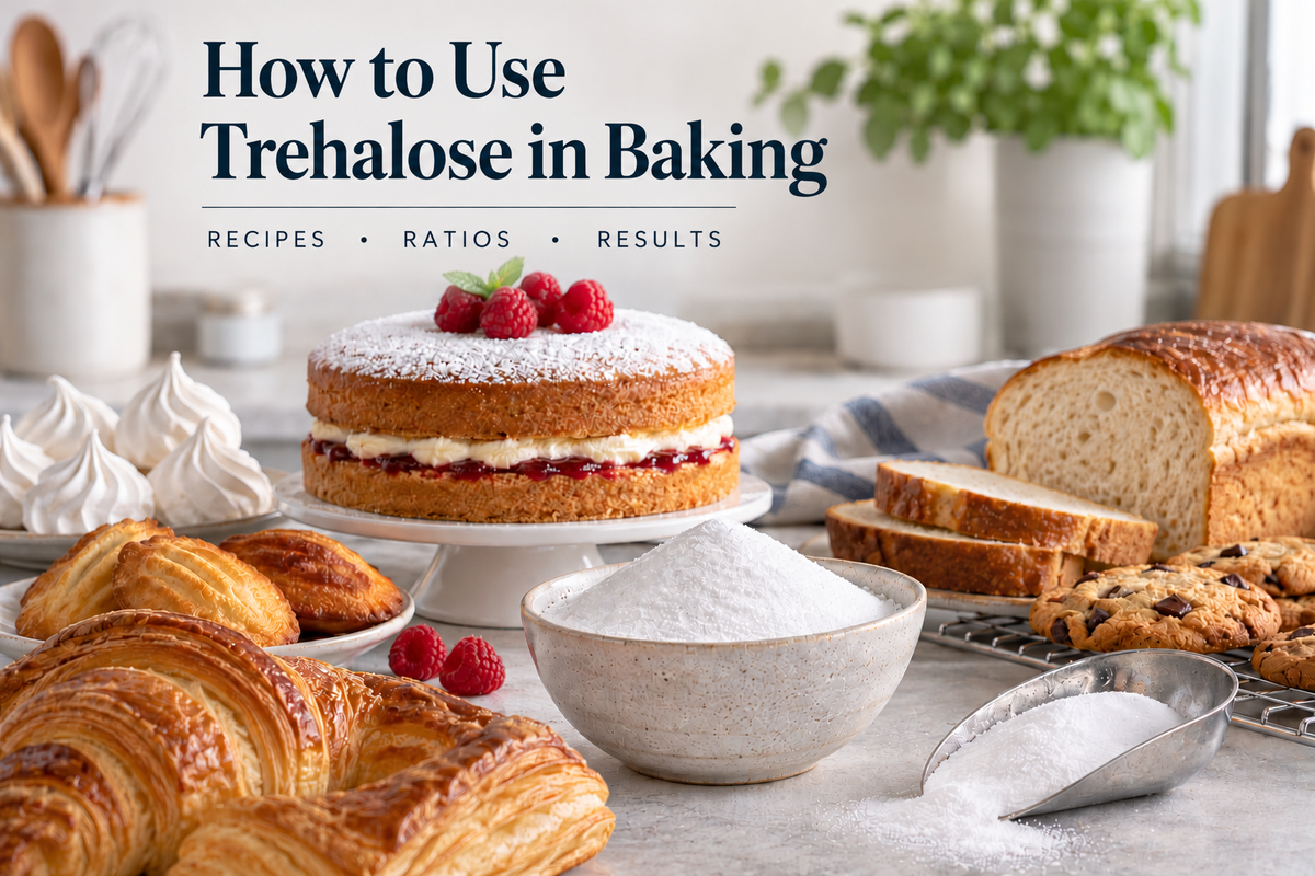 How to use trehalose in baking with cakes, bread, pastries, meringues and cookies